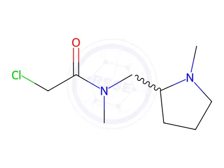 Chemical structure of 2-Chloro-N-methyl-N-((R)-1-methyl-pyrrolidin-3-yl)-acetamide