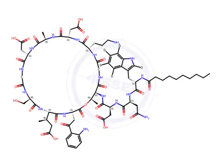 Chemical structure of Daptomycin-d5 Trifluoroacetate