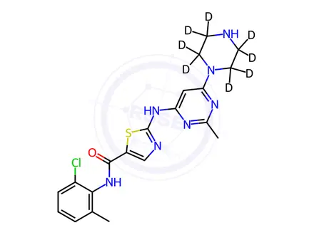Chemical structure of N-Deshydroxyethyl Dasatinib-d8