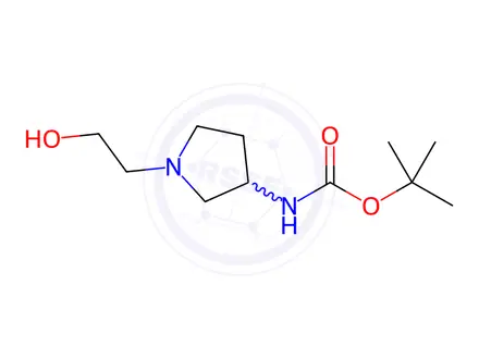 Chemical structure of tert-Butyl (1-(2-hydroxyethyl)pyrrolidin-3-yl)carbamate