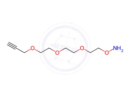 Chemical structure of O-(2-(2-(2-(prop-2-yn-1-yloxy)ethoxy)ethoxy)ethyl)hydroxylamine