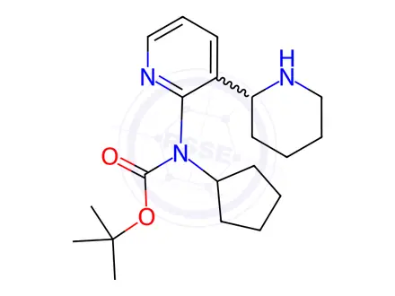 Chemical structure of tert-Butyl cyclopentyl(3-(piperidin-2-yl)pyridin-2-yl)carbamate