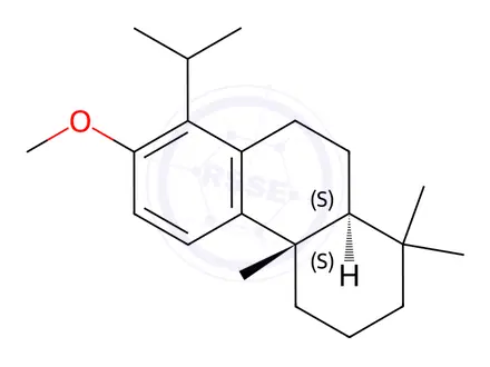 Chemical structure of Phenanthrene, 1,2,3,4,4a,9,10,10a-octahydro-7-methoxy-1,1,4a-trimethyl-8-(1-methylethyl)-, (4aS,10aS)-