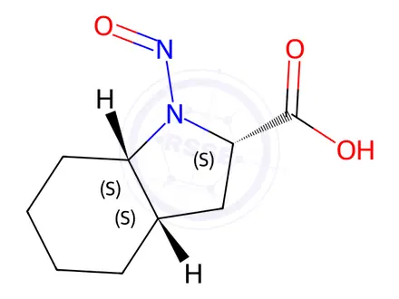 Chemical structure of Perindopril Arginine Impurity 129 (N-Nitroso Perindopril tert-Butylamine EP Impurity A)