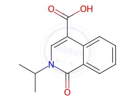Chemical structure of 1-oxo-2-(propan-2-yl)-1,2-dihydroisoquinoline-4-carboxylic acid