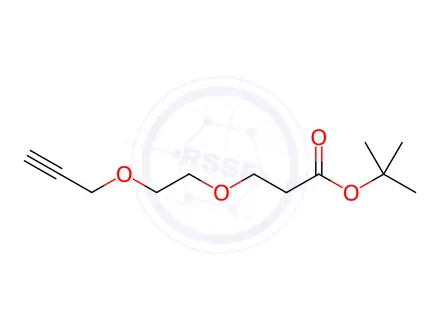Chemical structure of tert-butyl 3-(2-(prop-2-yn-1-yloxy)ethoxy)propanoate