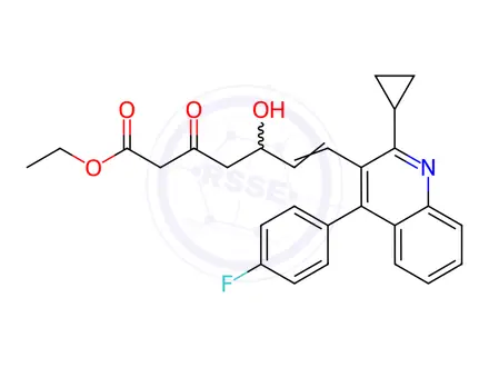 Chemical structure of Dehydropitavastatin Ethyl Ester