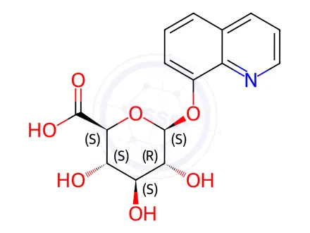 Chemical structure of 8-Hydroxyquinoline-b-D-glucuronide
