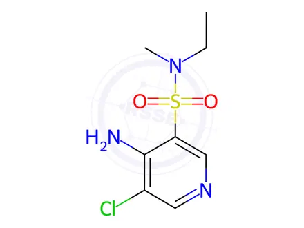 Chemical structure of 4-Amino-5-chloro-N-ethyl-N-methylpyridine-3-sulfonamide