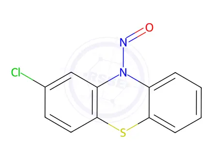 Chemical structure of Cyamemazine Impurity 13 (N-Nitroso Chlorpromazine Hydrochloride EP Impurity E)