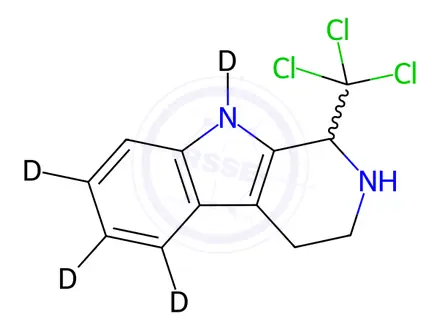 Chemical structure of rac 1-Trichloromethyl-1,2,3,4-Tetrahydro-β-carboline-d4