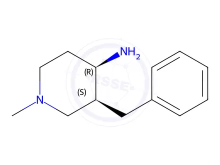 Chemical structure of (3S,4R)-3-benzyl-1-methylpiperidin-4-amine