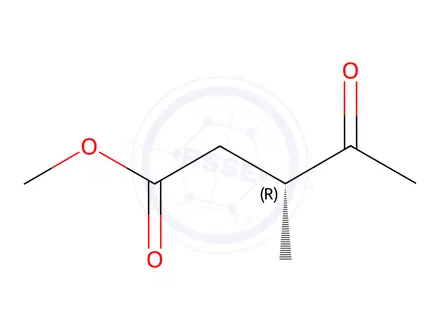 Chemical structure of Pentanoic acid, 3-methyl-4-oxo-, methyl ester, (R)-(9CI)