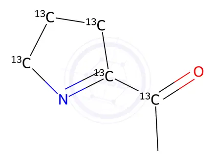 Chemical structure of 2-Acetyl-1-pyrroline 13C5 in DCM