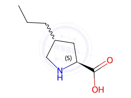 Chemical structure of Proline, 4-propyl-(6CI,7CI,8CI)