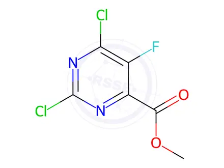 Chemical structure of Methyl 2,6-dichloro-5-fluoropyrimidine-4-carboxylate