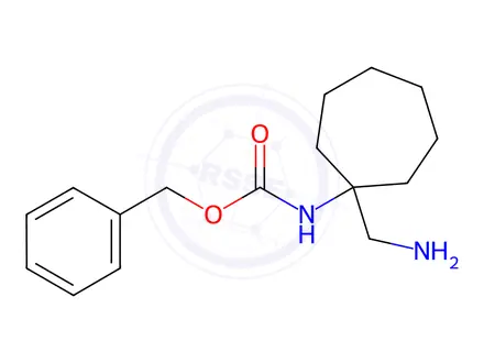 Chemical structure of Benzyl N-[1-(Aminomethyl)cycloheptyl]carbamate