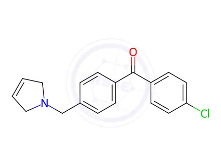 Chemical structure of 4-Chloro-4'-(3-pyrrolinomethyl) benzophenone