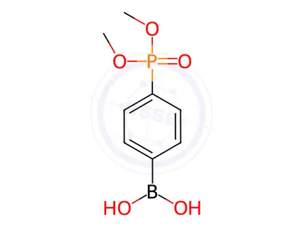 Chemical structure of (4-(Dimethoxyphosphoryl)phenyl)boronic acid