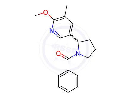 Chemical structure of (2-(6-Methoxy-5-methylpyridin-3-yl)pyrrolidin-1-yl)(phenyl)methanone