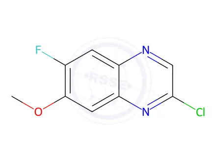 Chemical structure of Quinoxaline, 2-chloro-6-fluoro-7-methoxy-