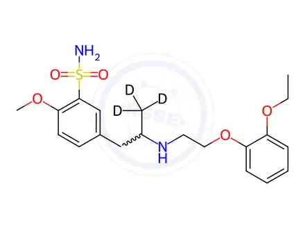 Chemical structure of rac Tamsulosin-d3 Hydrochloride
