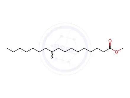 Chemical structure of Heptadecanoic acid,10-methyl-,methyl ester