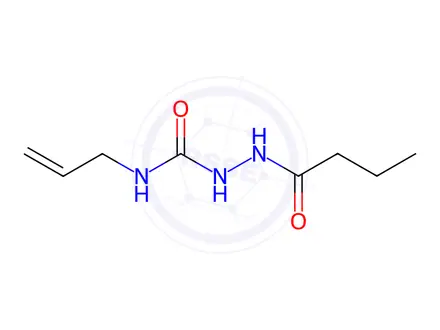 Chemical structure of Butanoic acid, 2-[(2-propenylamino)carbonyl]hydrazide (9CI)