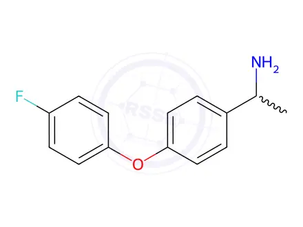 Chemical structure of 1-(4-(4-Fluorophenoxy)phenyl)ethanamine