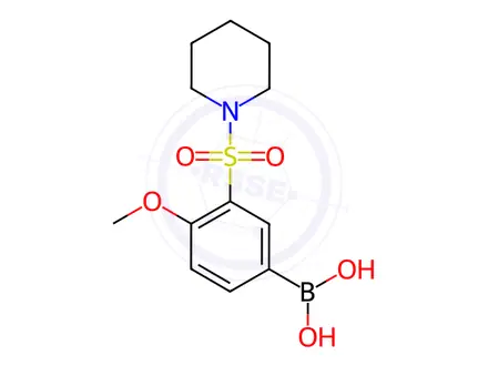 Chemical structure of (4-Methoxy-3-(piperidin-1-ylsulfonyl)phenyl)boronic Acid