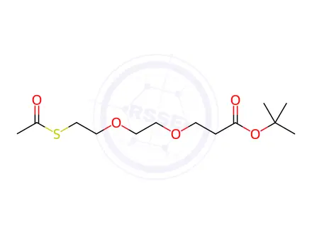 Chemical structure of tert-butyl 3-(2-(2-(acetylthio)ethoxy)ethoxy)propanoate