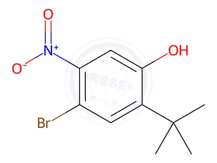 Chemical structure of 4-Bromo-2-(tert-butyl)-5-nitrophenol