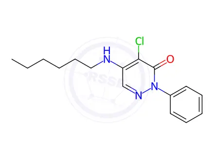 Chemical structure of 4-Chloro-5-(hexylamino)-2-phenylpyridazin-3(2H)-one