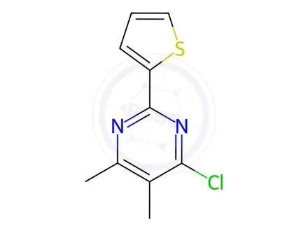 Chemical structure of 4-Chloro-5,6-dimethyl-2-(thiophen-2-yl)pyrimidine