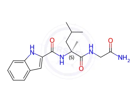 Chemical structure of Glycinamide, N-(1H-indol-2-ylcarbonyl)-2-methyl-L-leucyl-(9CI)