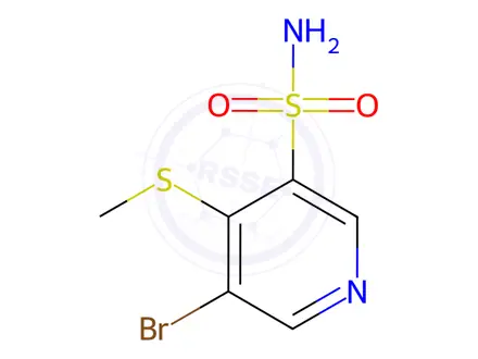 Chemical structure of 5-Bromo-4-(methylthio)pyridine-3-sulfonamide