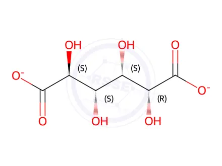 Chemical structure of Potassium sodium (2R,3S,4S,5S)-2,3,4,5-tetrahydroxyhexanedioate