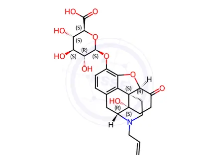Chemical structure of Naloxone Hydrochloride Impurity 19 (Naloxone 3-β-D-Glucuronide)