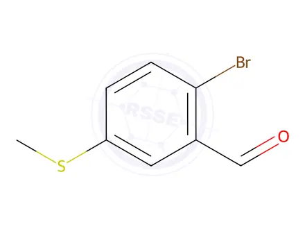 Chemical structure of Benzaldehyde, 2-bromo-5-(methylthio)-