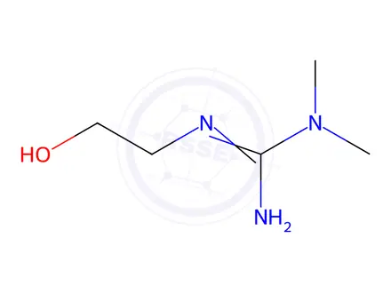 Chemical structure of Guanidine, N'-(2-hydroxyethyl)-N,N-dimethyl-
