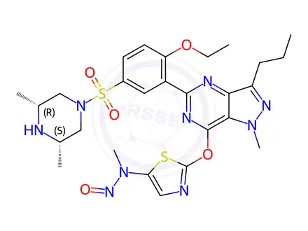 Chemical structure of Mutaprodenafil Impurity 2 (Nitroso-Mutaprodenafil Impurity 1)