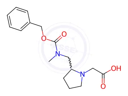 Chemical structure of 2-(2-(((2-(Benzyloxy)-2-oxoethyl)amino)methyl)pyrrolidin-1-yl)acetic acid