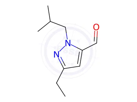 Chemical structure of 3-Ethyl-1-isobutyl-1H-pyrazole-5-carbaldehyde