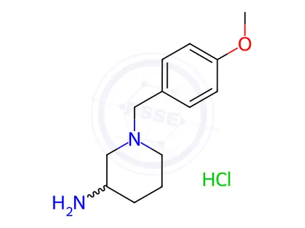 Chemical structure of 1-(4-Methoxybenzyl)piperidin-3-amine hydrochloride