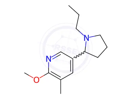 Chemical structure of 2-Methoxy-3-methyl-5-(1-propylpyrrolidin-2-yl)pyridine