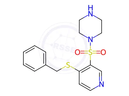 Chemical structure of 1-((4-(Benzylthio)pyridin-3-yl)sulfonyl)piperazine