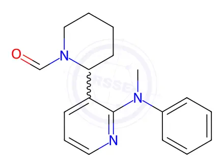 Chemical structure of 2-(2-(Methyl(phenyl)amino)pyridin-3-yl)piperidine-1-carbaldehyde
