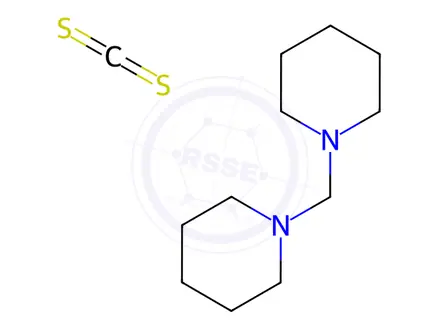 Chemical structure of Piperidine, 1,1'-methylenebis-, polymer with carbon disulfide