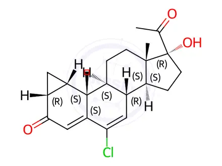 Chemical structure of Cyproterone Acetate Impurity 6 (Cyproterone Acetate EP Impurity F)