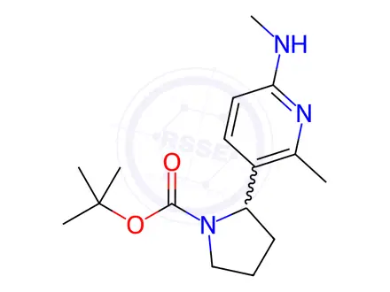 Chemical structure of tert-Butyl 2-(2-methyl-6-(methylamino)pyridin-3-yl)pyrrolidine-1-carboxylate
